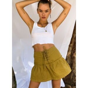 Free People Positano tie-back mini skirt Size 0 NWOT